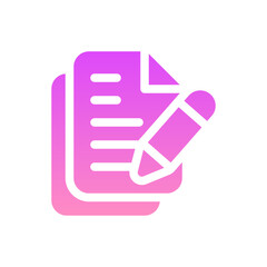 draft flat gradient icon