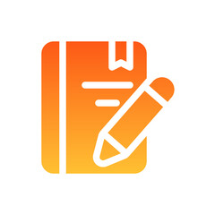 journal flat gradient icon
