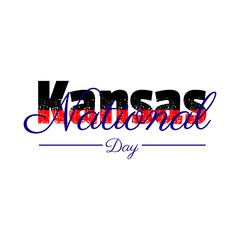 National Kansas Day. Suitable for greeting card poster and banner