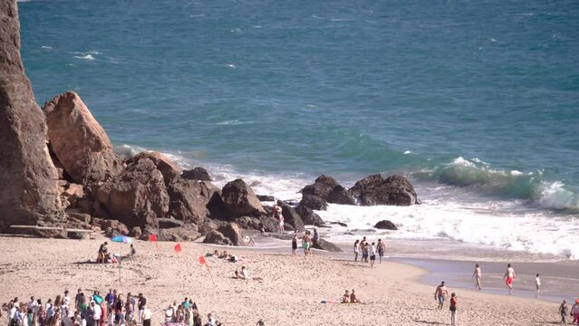 Timelapse beach wedding at Point Dume