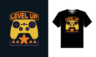 best RETRO GAMING typography t shirt design. 