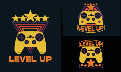 best RETRO GAMING typography t shirt design. 