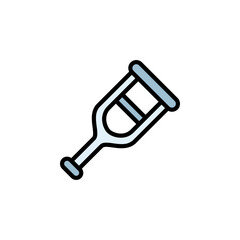 crutches vector icon. medicine icon color outline style. perfect use for logo, presentation, website, and more. simple modern icon design filled line style