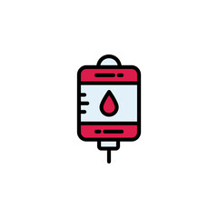 transfusion vector icon. medicine icon color outline style. perfect use for logo, presentation, website, and more. simple modern icon design filled line style