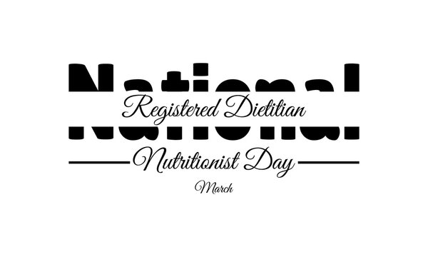 Vector Illustration On The Theme Of National Registered Dietitian Nutritionist Day