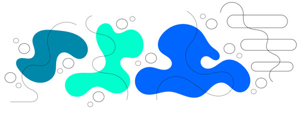 Background shape with ornate aesthetic vector lines box and circle for poster and banner or advertising backdrop decoration
