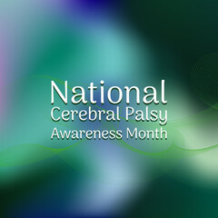 Vector illustration on the theme of 
National Cerebral Palsy Awareness Month