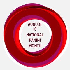 National Panini Month. Suitable for greeting card poster and banner