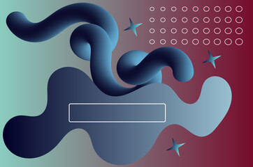 Background shape with ornate aesthetic vector lines box and circle for poster and banner or advertising backdrop decoration