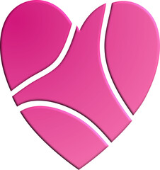 The pink broken heart