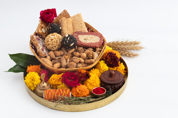 Gulab Gajak Mithai, Pista Gazak, Til Patti Or Papdi, Til Laddu Or Ladoo, Revdi And Rewri Made Of Tilgul, Mungfali, Sesame Seed, Jaggery Gud, Badam And Pista For Makar Sankranti Or Lohri Celebration