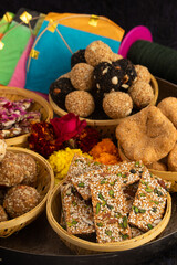 Harvest Festival Is Celebrated As Makar Sankranti, Lohri, Uttarayan, Maghi, Poush Sankranthi, Magh Bihu With Sesame Sweet viz. Tilgul, Til Mithai, Gajak, Chikki, Tilkut, Patang, Firki And Peanuts