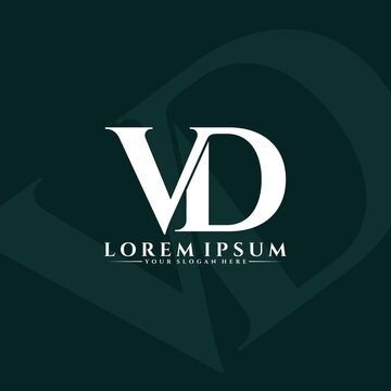 Letter VD luxury logo design vector
