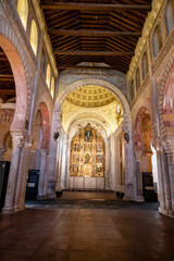 Fototapeta na wymiar museum of the Councils and the Visigoth Culture, Church of San Román, first mudéjar toledano (S. XIII), Toledo, Castilla-La Mancha, Spain