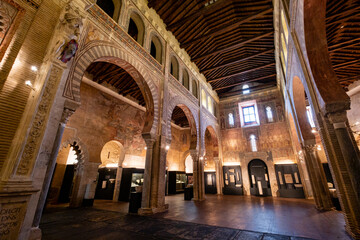 Fototapeta na wymiar museum of the Councils and the Visigoth Culture, Church of San Román, first mudéjar toledano (S. XIII), Toledo, Castilla-La Mancha, Spain