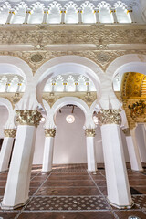 white jewish synagogue, .Santa María la Blanca, synagogue, Toledo, Castilla-La Mancha, Spain
