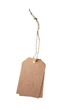 Blank label for mockups. Retro tag isolated for business branding