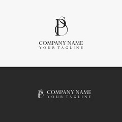Fototapeta premium Letter P and S vector logo with exclusive concept.