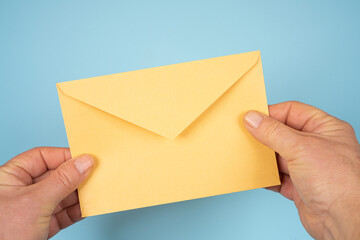 a yellow envelope