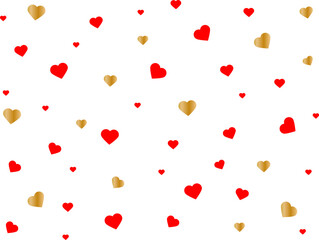 Vector hearts background..Heart png.Valentine seamless background with falling hearts.Heart confetti.Falling hearts.