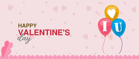 Valentine's day design. Holiday banner, web poster, flyer, stylish brochure, greeting card, cover. Romantic background