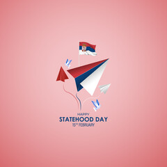 Vector illustration for Serbia Statehood Day banner