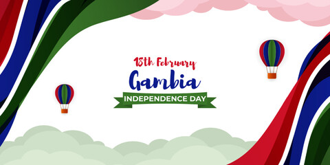 Vector illustration of Gambia Independence Day 18 February