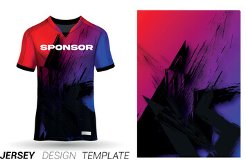 Soccer jersey design for sublimation.abstract mordern sports jersey design template