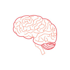  Human brain icon for graphic design