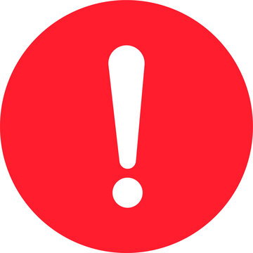 recommend clip art: Warning message concept represented by exclamation mark icon. Exclamation symbol in circle.