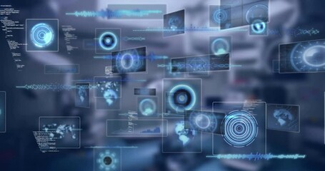 Animation of scientific data processing over screens