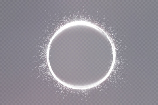 Glowing shiny, round, curved lines. Light effect. Swirl effect. Lines of light.