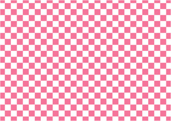 ザラつきのある塗りの市松模様（牡丹色）