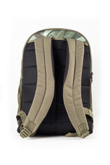 Green camo ripstop backpack isolated on white background