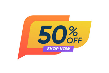 50% OFF Sale Discount banner vector design