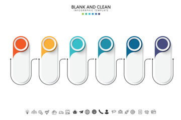 Blank and clean. Steps business data visualization timeline process infographic template design