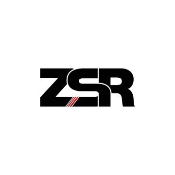 ZSR letter monogram logo design vector