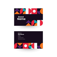 Business card abstract background illustration template design
