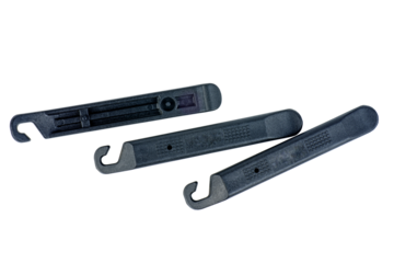 Few of Bicycle Tire Pry Lever isolated on white background.Top view