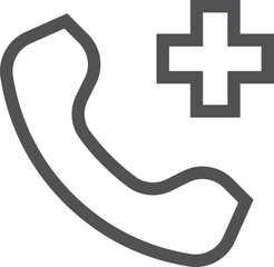 Health emergency call icon. Medical support line