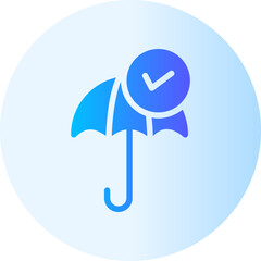 umbrella gradient icon