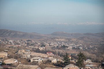Fototapeta na wymiar panorama of the little village