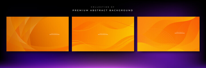 Obraz premium Abstract minimal orange background with geometric creative and minimal gradient concepts, for posters, banners, landing page concept image.