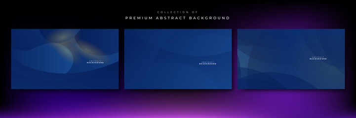 Abstract dark blue geometric shapes background. Vector illustration abstract graphic design banner pattern presentation background wallpaper web template.