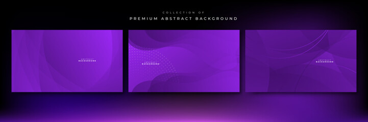 Naklejka na ściany i meble Abstract purple geometric shapes background. Vector illustration abstract graphic design banner pattern presentation background wallpaper web template.