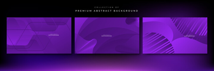 Dark purple geometric shapes abstract background geometry shine and layer element vector for presentation design. Suit for business, corporate, institution, party, festive, seminar, and talks.