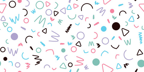 Set of scratches geometric elements. Design of doodle collection