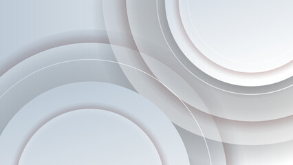 Minimal geometric white grey geometric shapes light technology background abstract design. Vector illustration abstract graphic design pattern presentation background web template.