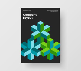 Simple company cover A4 design vector template. Premium geometric pattern banner illustration.