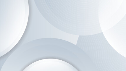 Abstract white grey geometric shapes light silver technology background vector. Modern diagonal presentation background.